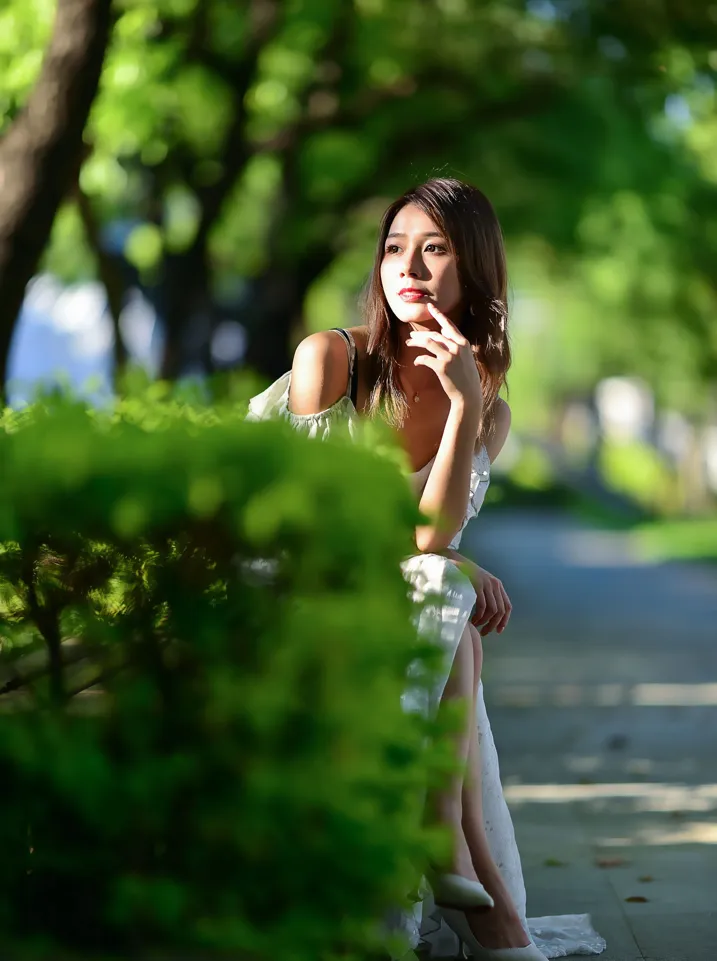 [Mzsock] NO.200 vivi Cao Yuanyuan suspender high-slit long skirt with high heels and beautiful legs street photography#[105P]-99